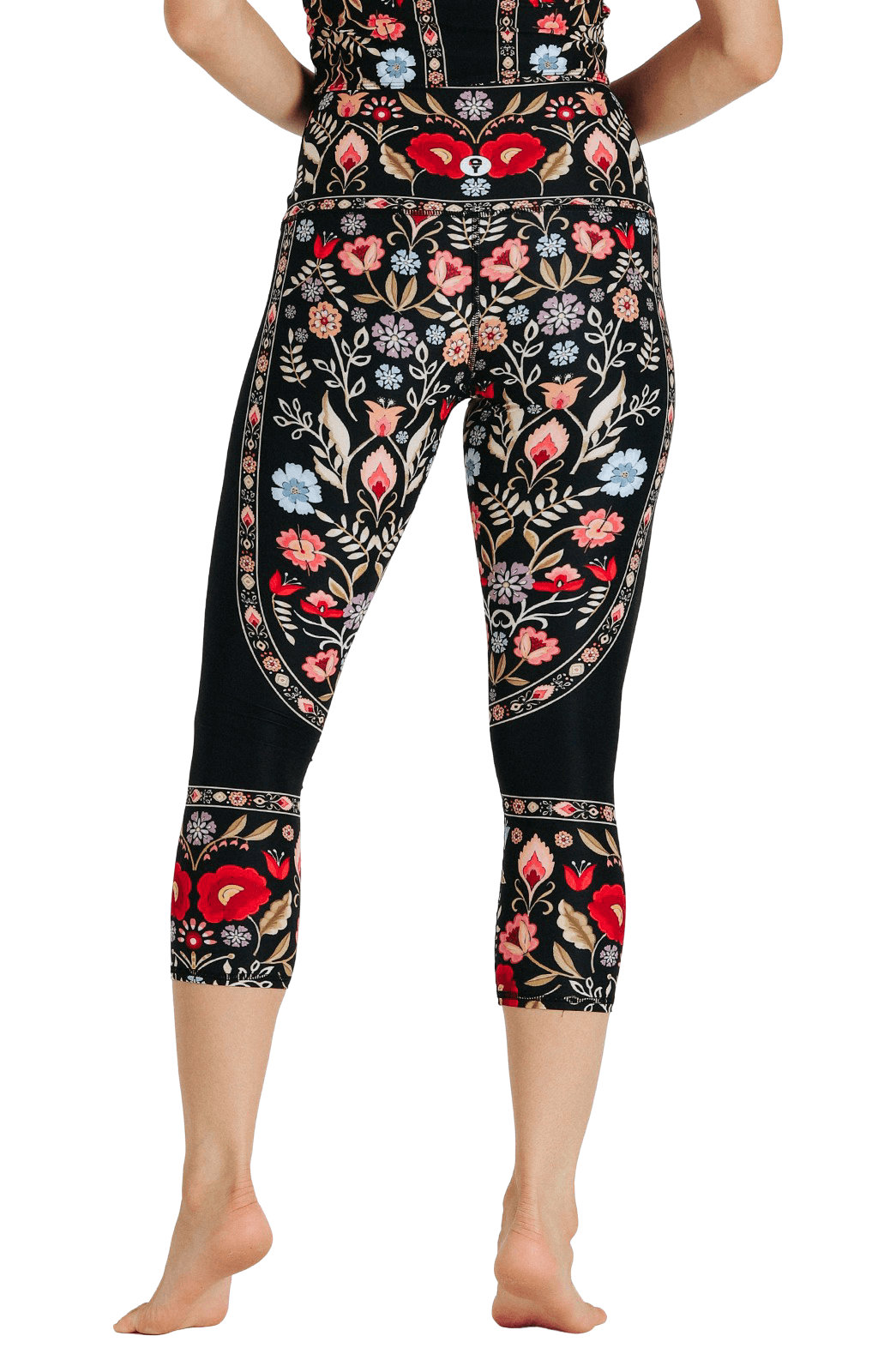 Rustica Printed Yoga Crops Back