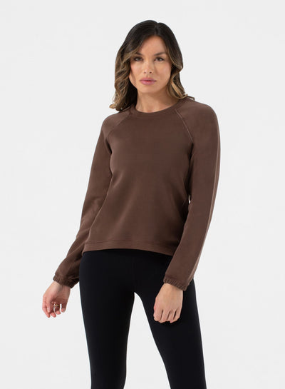 Sleek Sweat - Ultra Soft Relaxed Fit Crew Neck Sweatshirt for Women