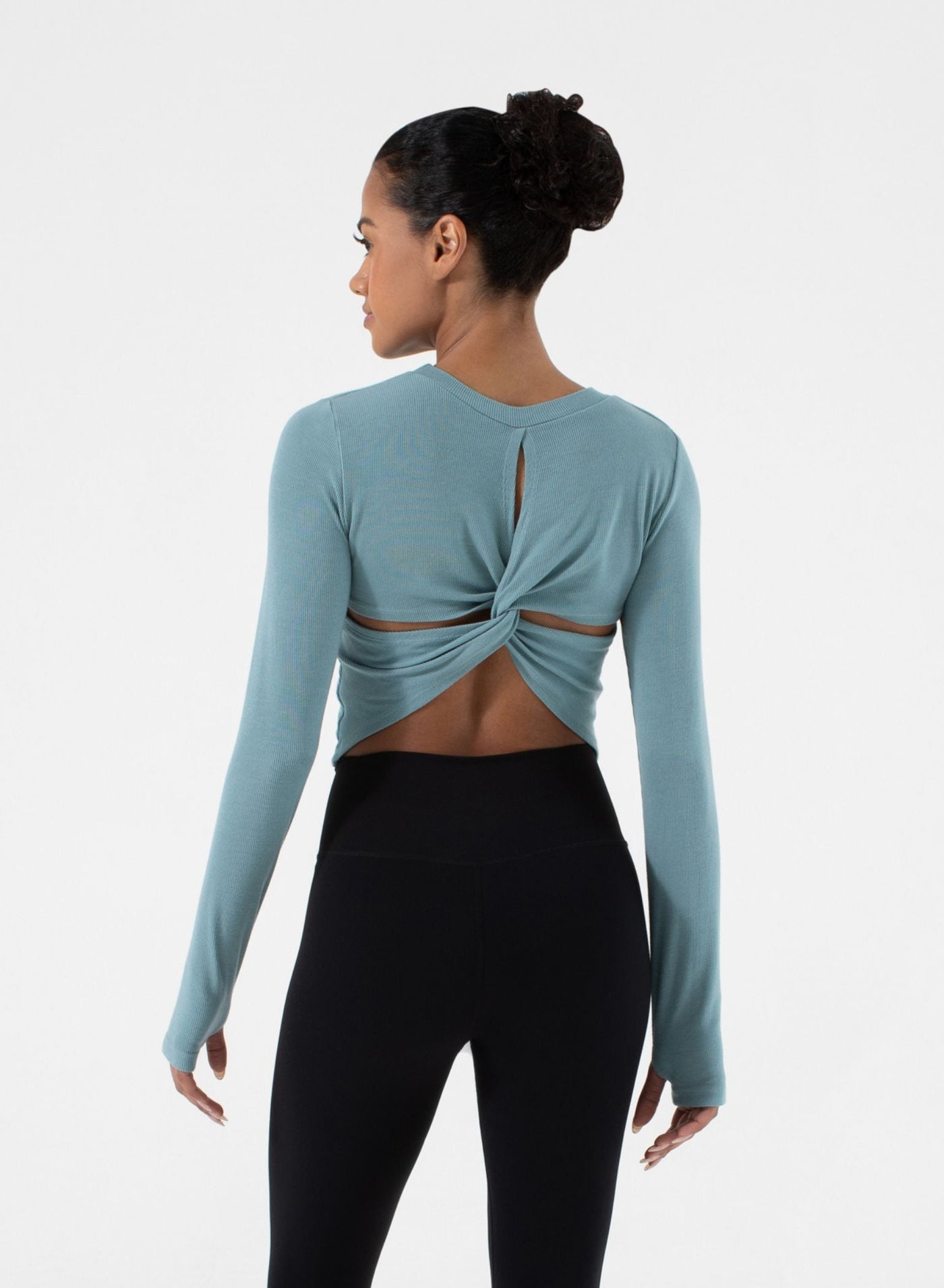 Ultra Soft Acacia Twist Back Long Sleeve