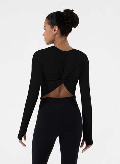 Ultra Soft Acacia Twist Back Long Sleeve