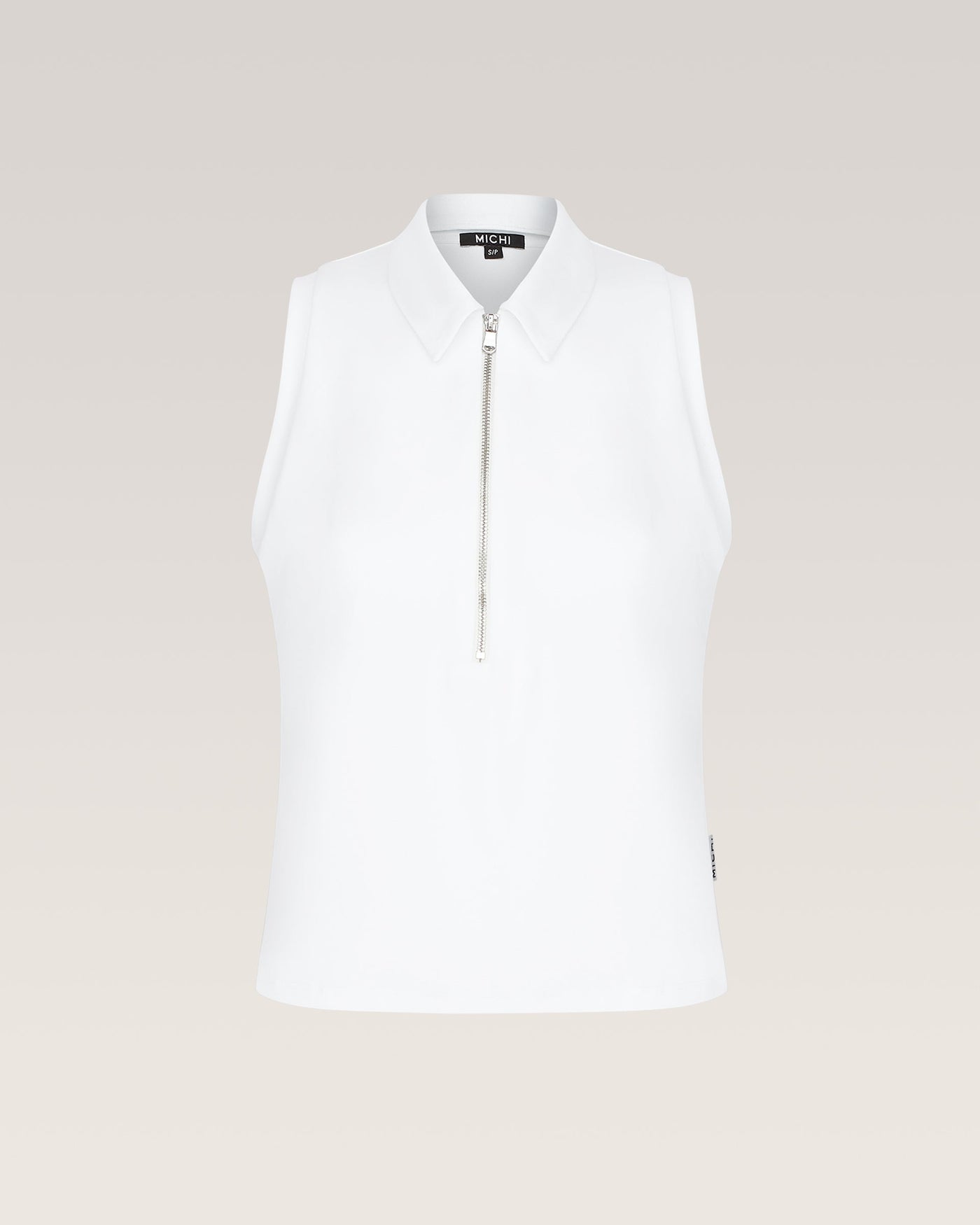 Ace Sleeveless Polo - White