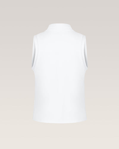 Ace Sleeveless Polo - White