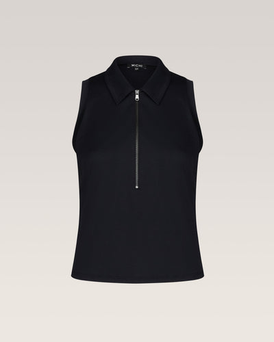 Ace Sleeveless Polo - Black