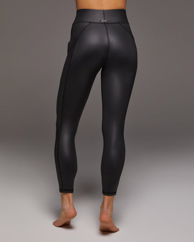 Alba Gloss Pocket Legging - Black