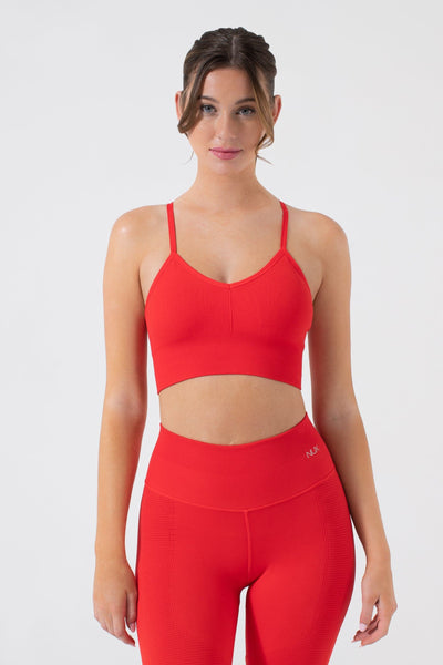 One By One Bra - V-Neck Seamless Sports Bra with Removable Cups