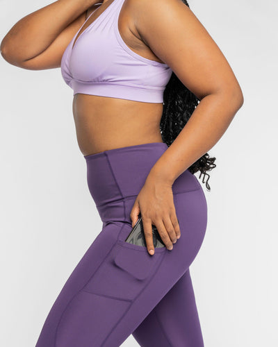 Handful Hi Five Pocketed High-Waist Legging - Purple Craze