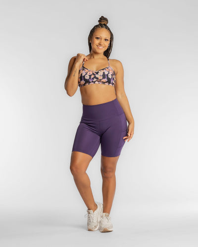 Handful Hi Five High-Waisted Biker Short - Purple Craze