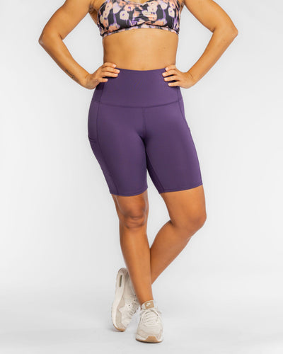 Handful Hi Five High-Waisted Biker Short - Purple Craze