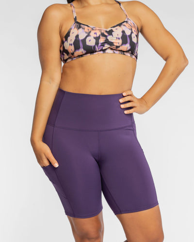 Handful Hi Five High-Waisted Biker Short - Purple Craze