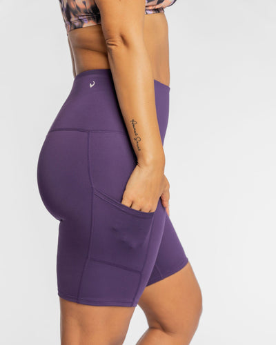 Handful Hi Five High-Waisted Biker Short - Purple Craze