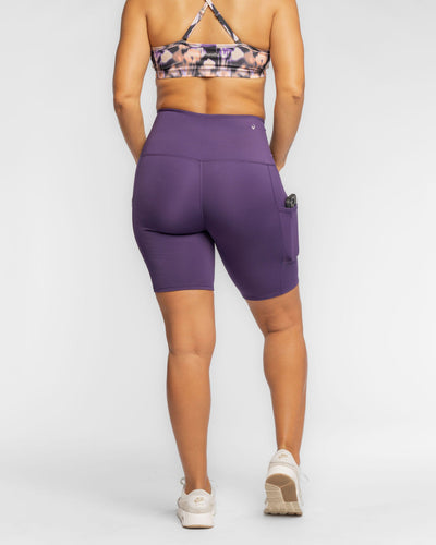 Handful Hi Five High-Waisted Biker Short - Purple Craze