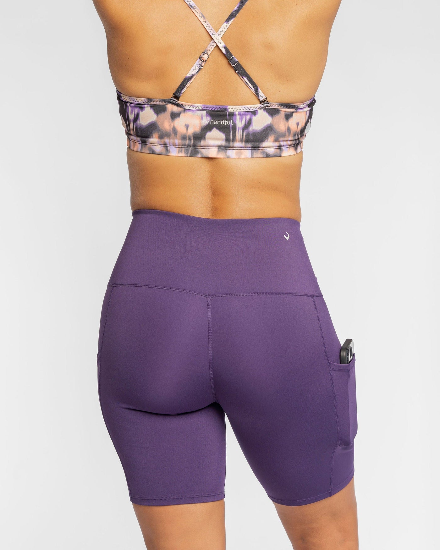 Handful Hi Five High-Waisted Biker Short - Purple Craze