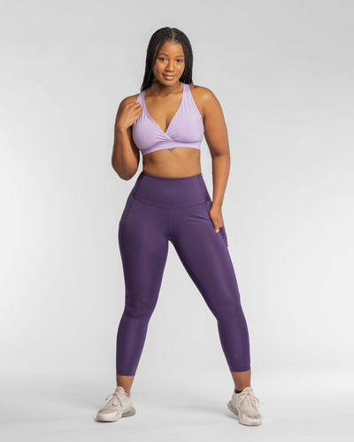 Handful Hi Five Pocketed High-Waist Legging - Purple Craze