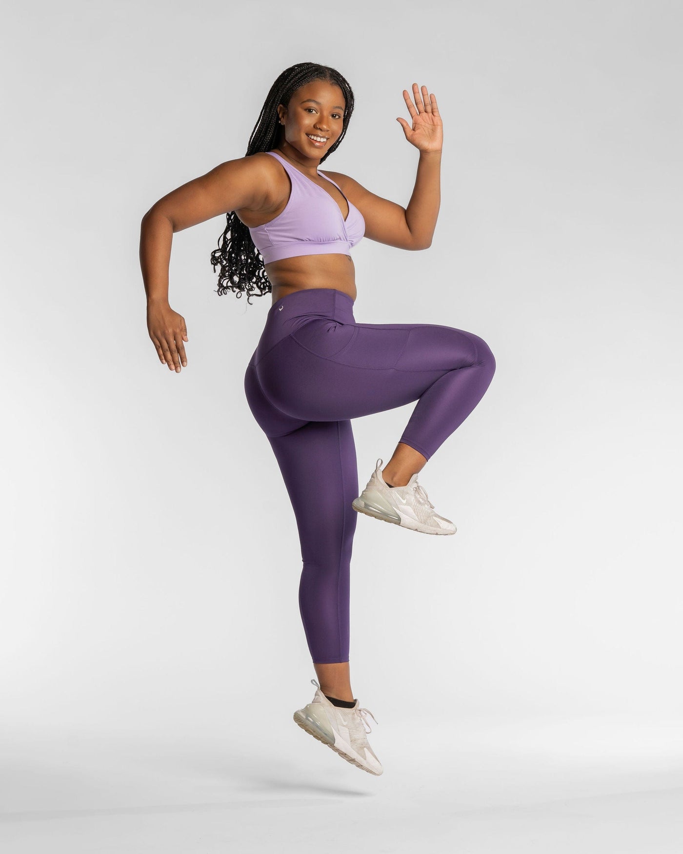 Handful Hi Five Pocketed High-Waist Legging - Purple Craze