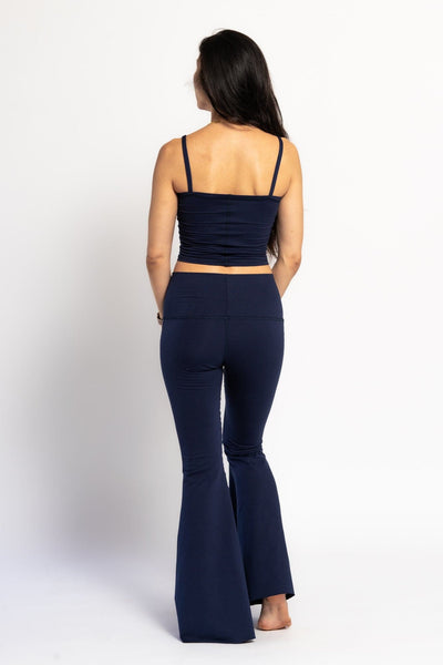 WithLove ♡ Solid Navy Crop Bell Bottom *Waistlist