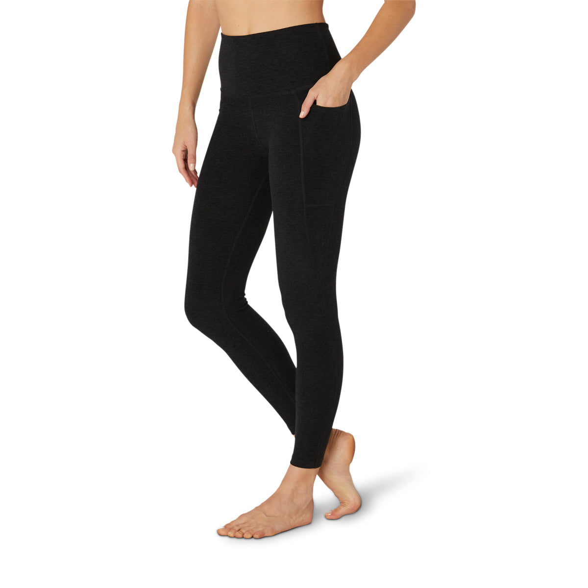 Beyond Yoga Spacedye Out of Pocket High Waisted Midi Legging - Black