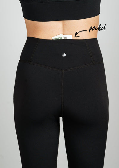 Cross Waist Legging - Black