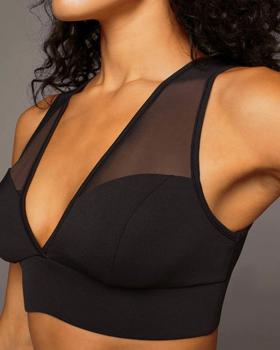 Solstice Longline Bra - Black