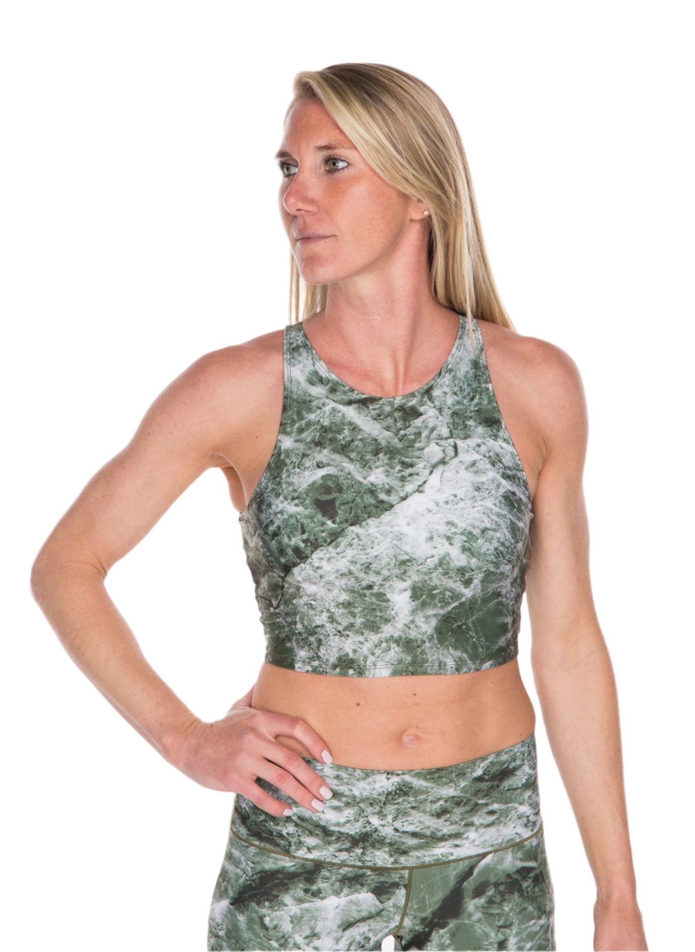 Sage Marble Crop Top