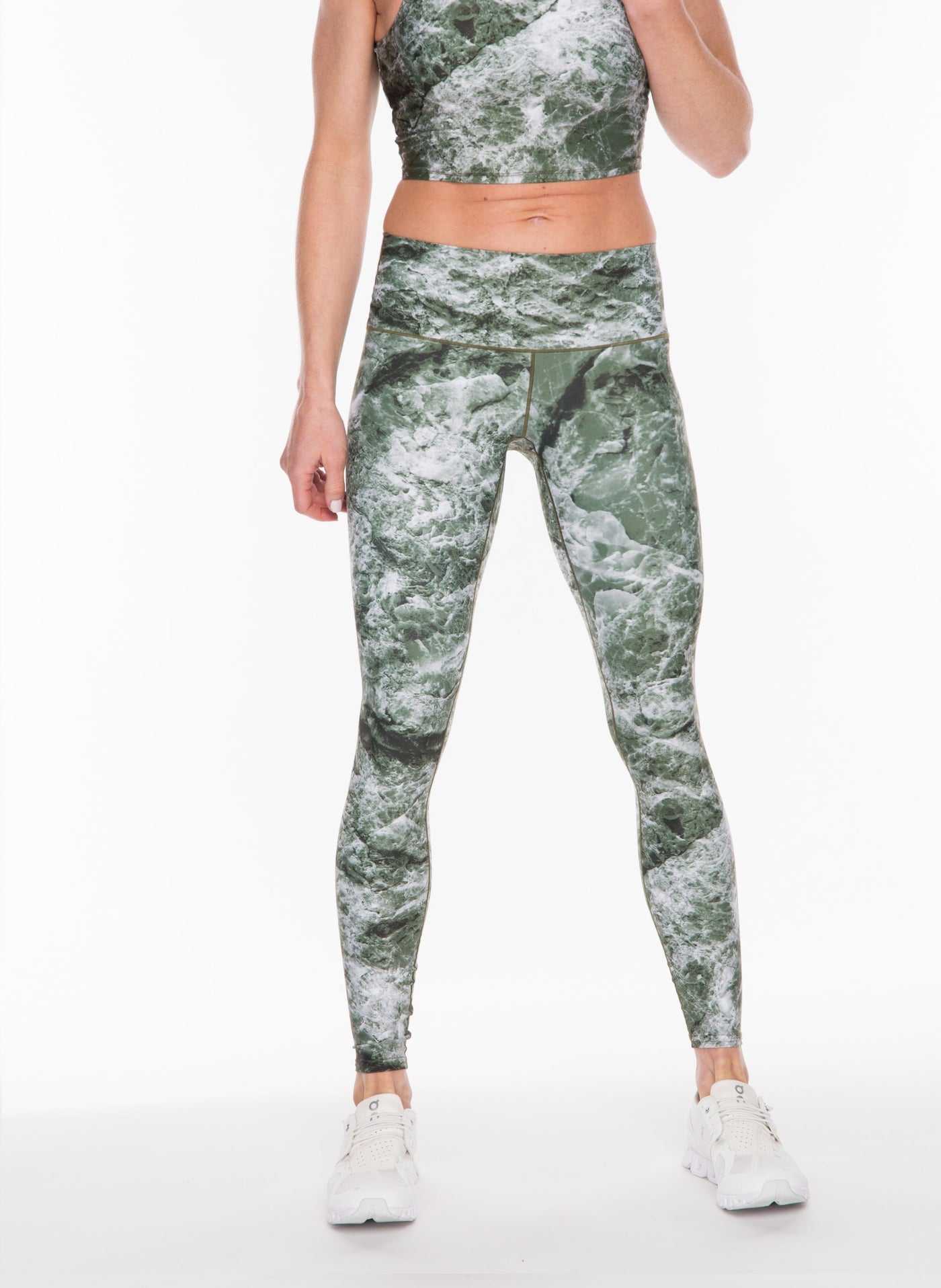 Sage Marble Yoga Pants