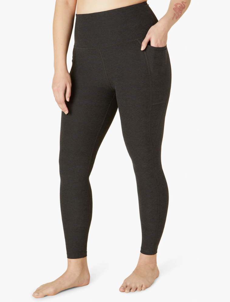 Beyond Yoga Spacedye Out of Pocket High Waisted Midi Legging - Black