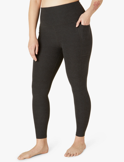 Beyond Yoga Spacedye Out of Pocket High Waisted Midi Legging - Black