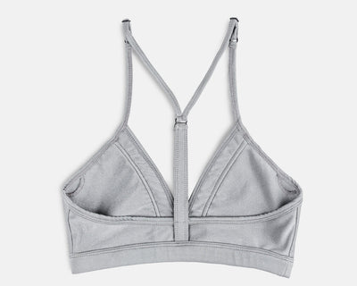 Silver yoga bra top