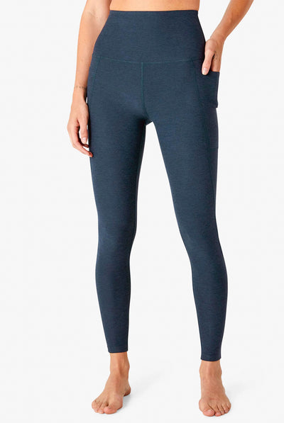 Beyond Yoga Spacedye Out of Pocket High Waisted Midi Legging - Navy