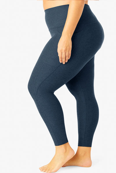 Beyond Yoga Spacedye Out of Pocket High Waisted Midi Legging - Navy