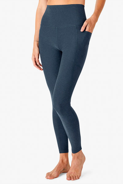 Beyond Yoga Spacedye Out of Pocket High Waisted Midi Legging - Navy