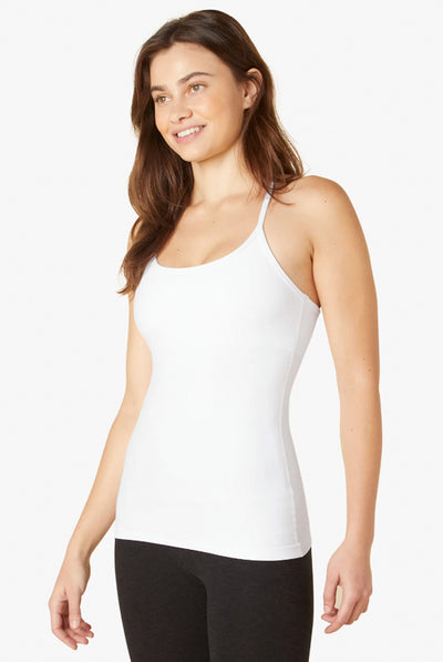 Beyond Yoga Slim Racerback Cami - White