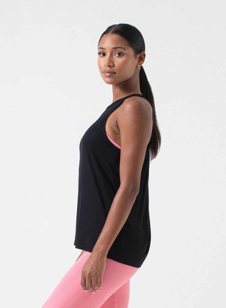 Chase Drape Tank T0571:T0571-Black-S - NUX