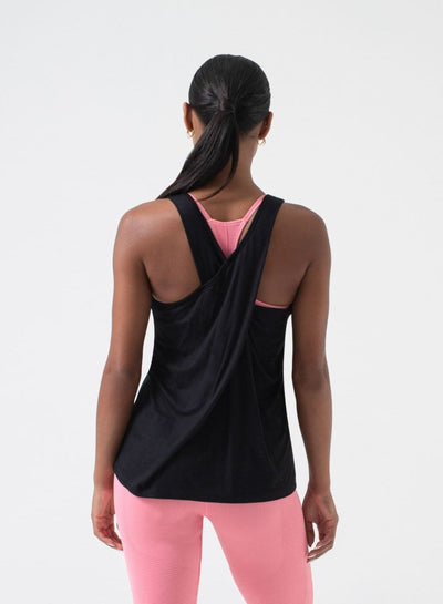 Chase Drape Tank T0571:T0571-Black-S - NUX