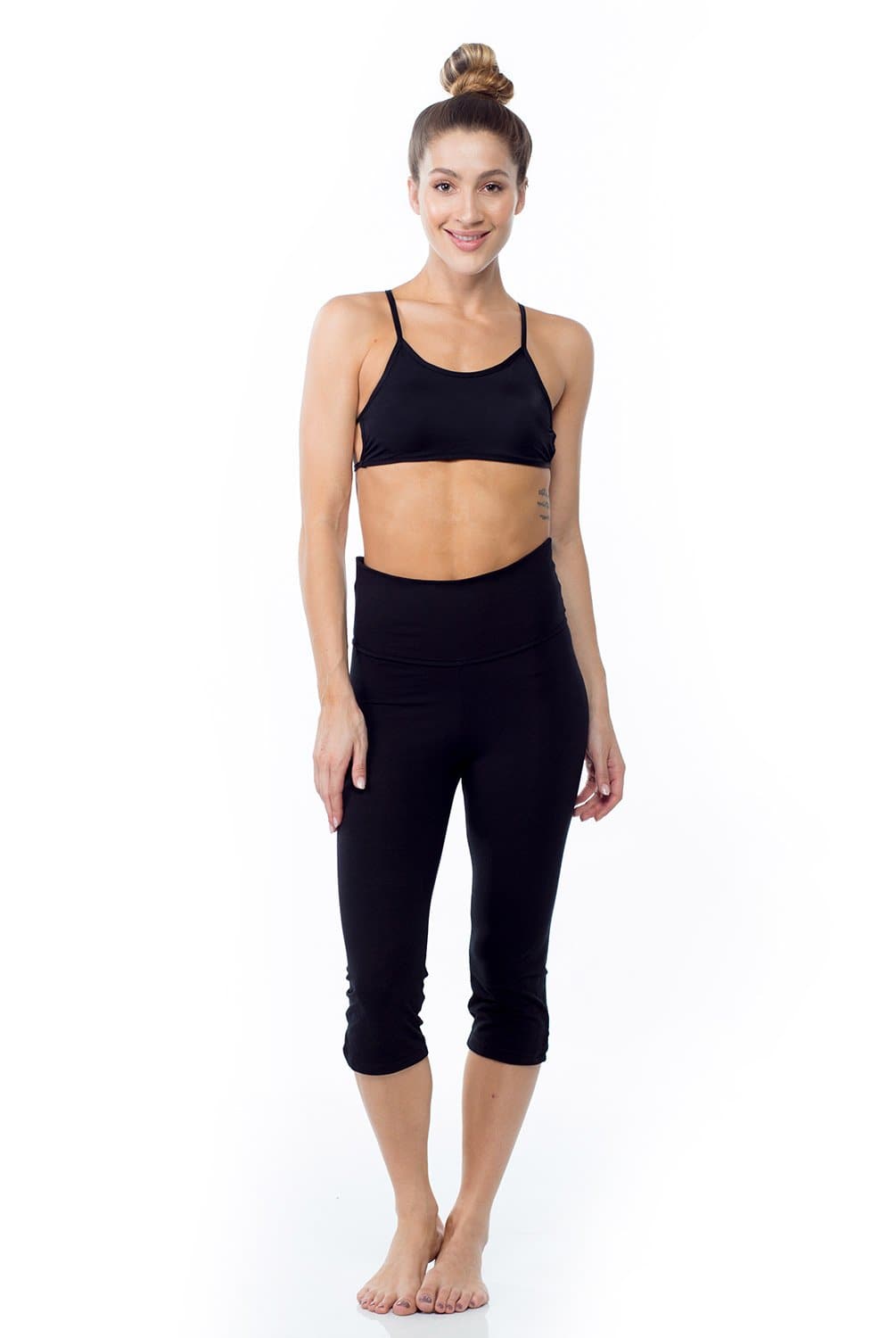 Sandra McCray Crop Foldover Pant in Black