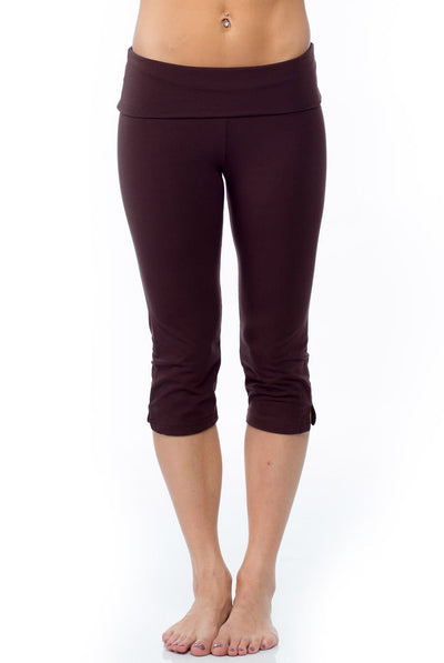 Sandra McCray Crop Foldover Pant in Brown