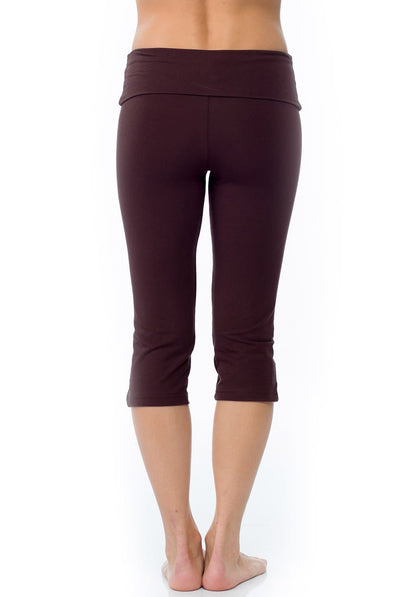 Sandra McCray Crop Foldover Pant in Brown