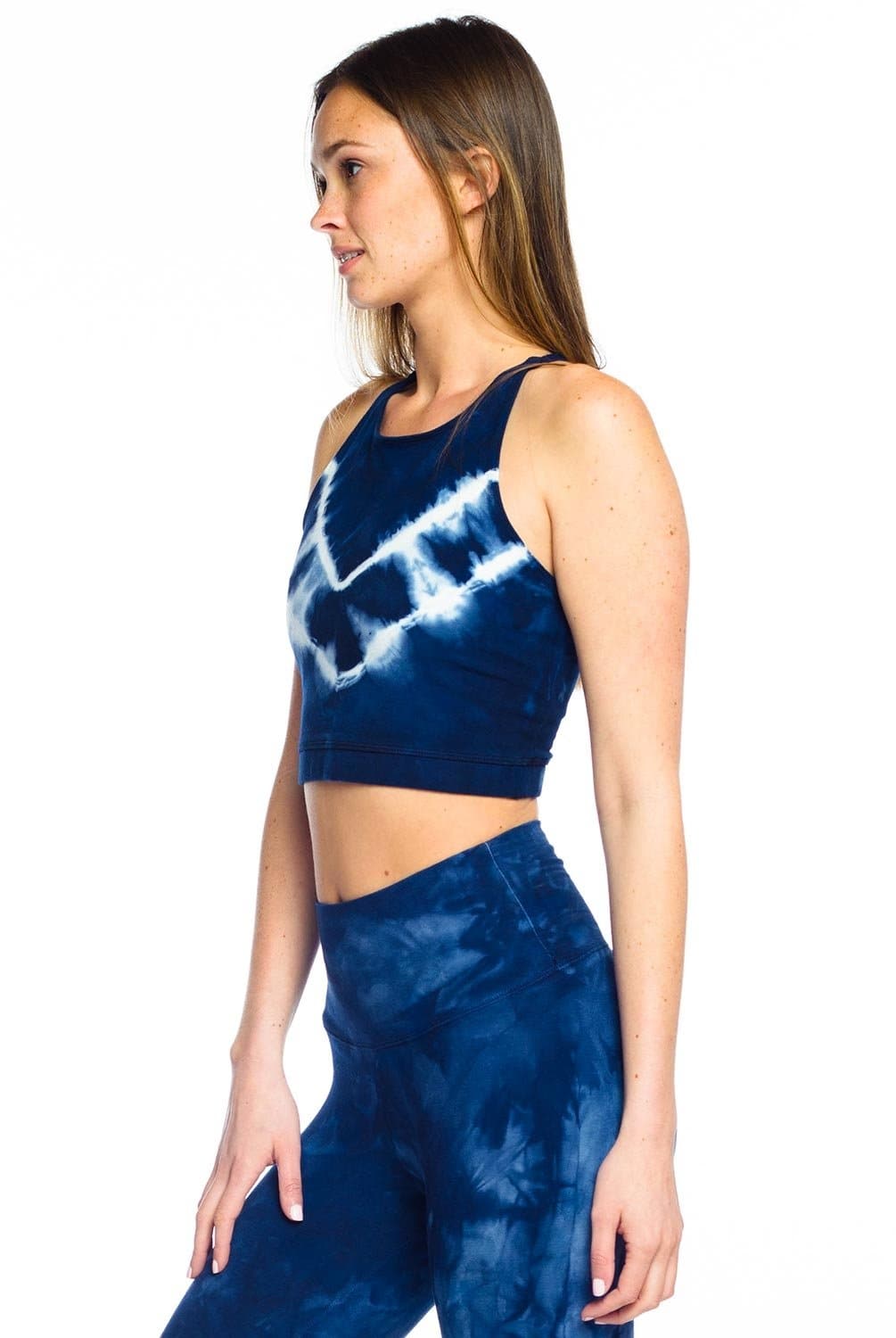 Electric & Rose Grayson Crop Top in Indigo/Cloud