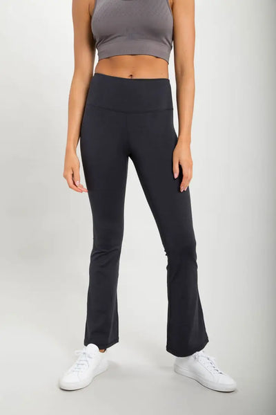 Flare Swoop Back High-Waisted Yoga Pants