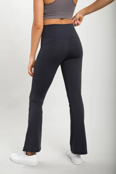 Flare Swoop Back High-Waisted Yoga Pants