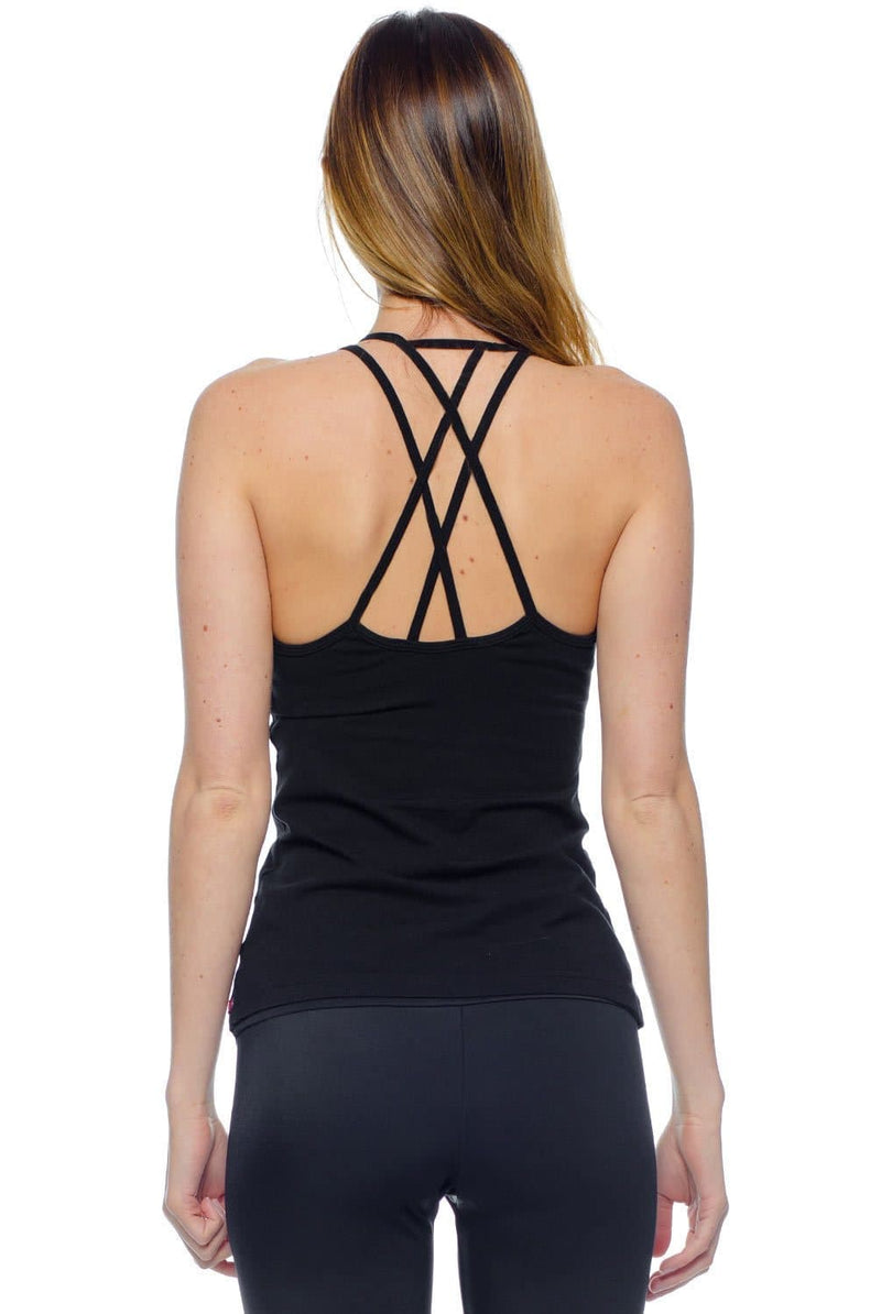 Hard Tail Double Cross Tank in Black