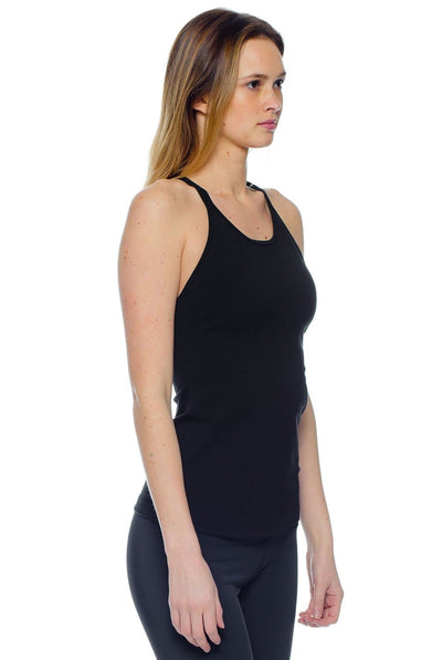 Hard Tail Double Cross Tank in Black