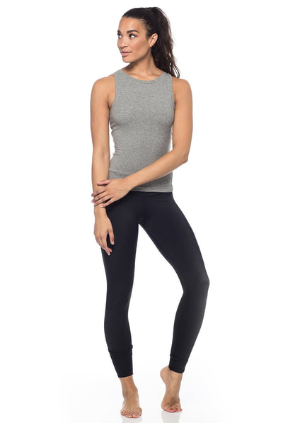 Sandra McCray Flat Boat Neck Tank in Heather Grey