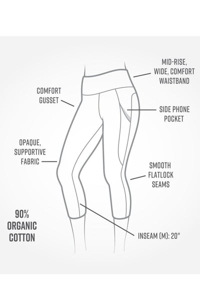 Maggies Organics Pocket Midcalf Legging