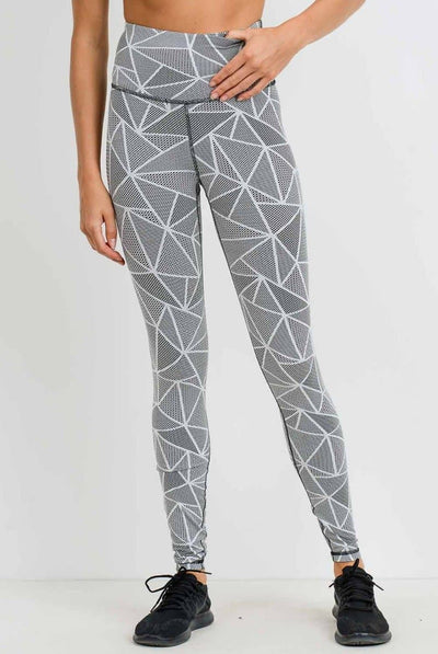 Mono B Jacquard Mosaic Print High Waisted Legging - Evolve Fit Wear