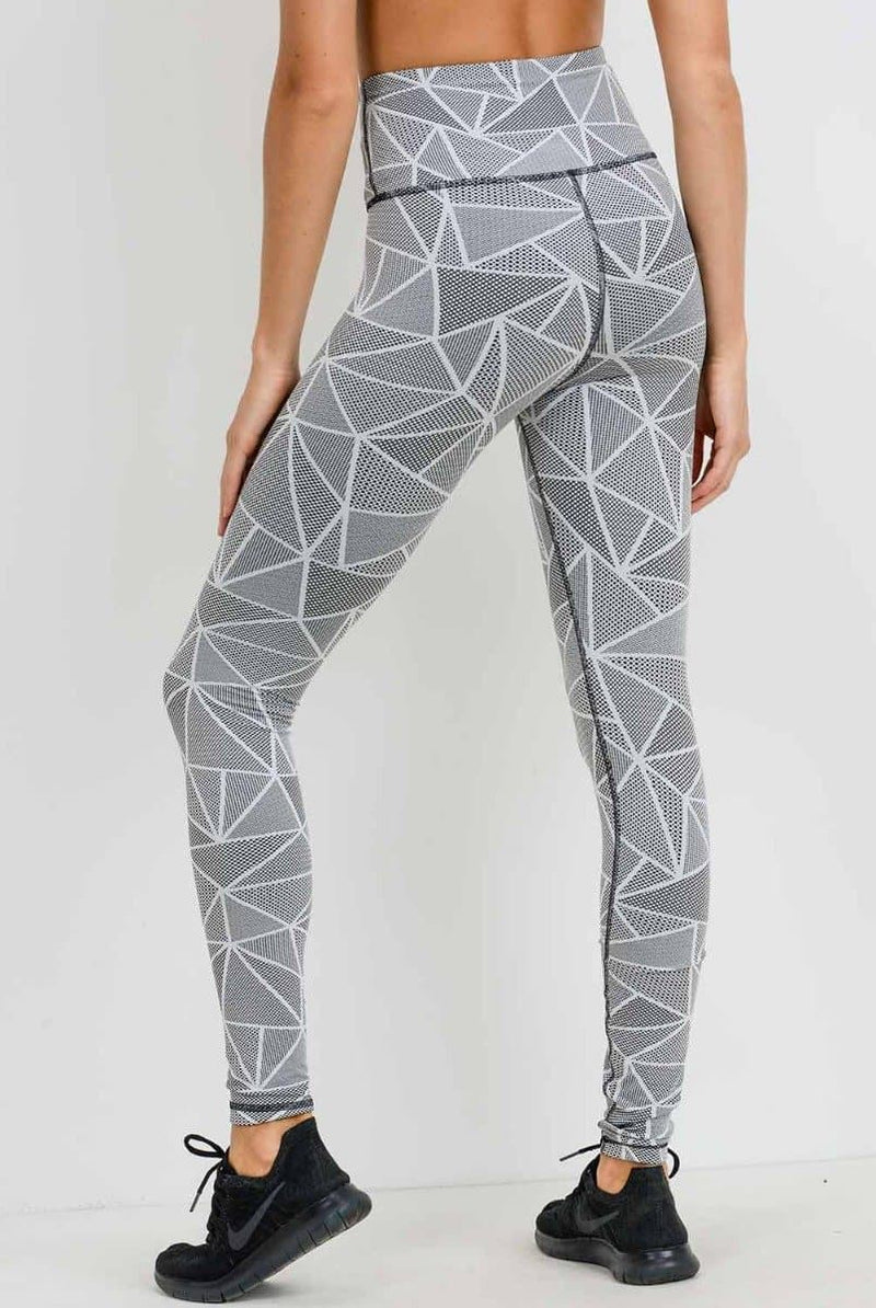 Mono B Jacquard Mosaic Print High Waisted Legging - Evolve Fit Wear