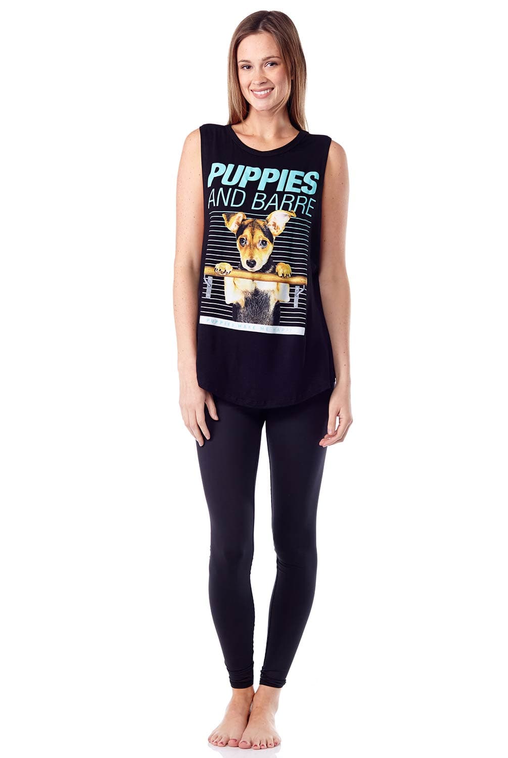 PUPPIES Puppies & Barre Sleeveless Tee - Evolve Fit Wear