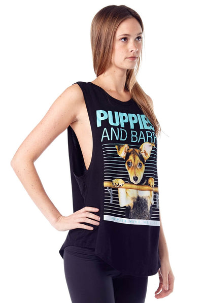 PUPPIES Puppies & Barre Sleeveless Tee - Evolve Fit Wear