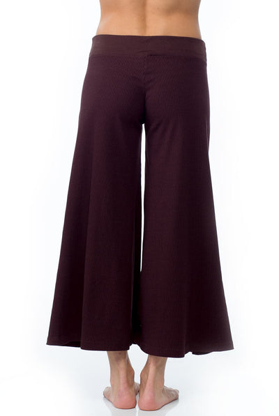 Sandra McCray Ribbed Crop Palazzo Pant - Evolve Fit Wear