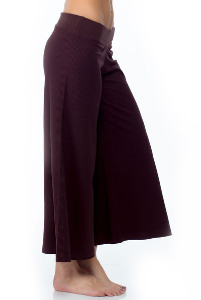 Sandra McCray Ribbed Crop Palazzo Pant - Evolve Fit Wear