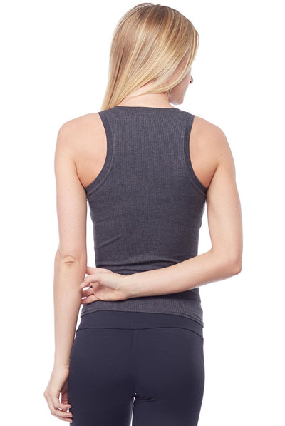 Sandra McCray Ribbed High Neck Tank - Evolve Fit Wear